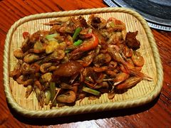 五花肉炒河虾-农厨好味·温泉鹅·农家菜