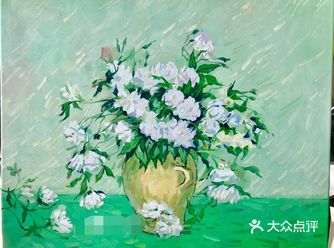 梵高在从圣雷米庇护所释放前不久，画了静物：花瓶里的粉