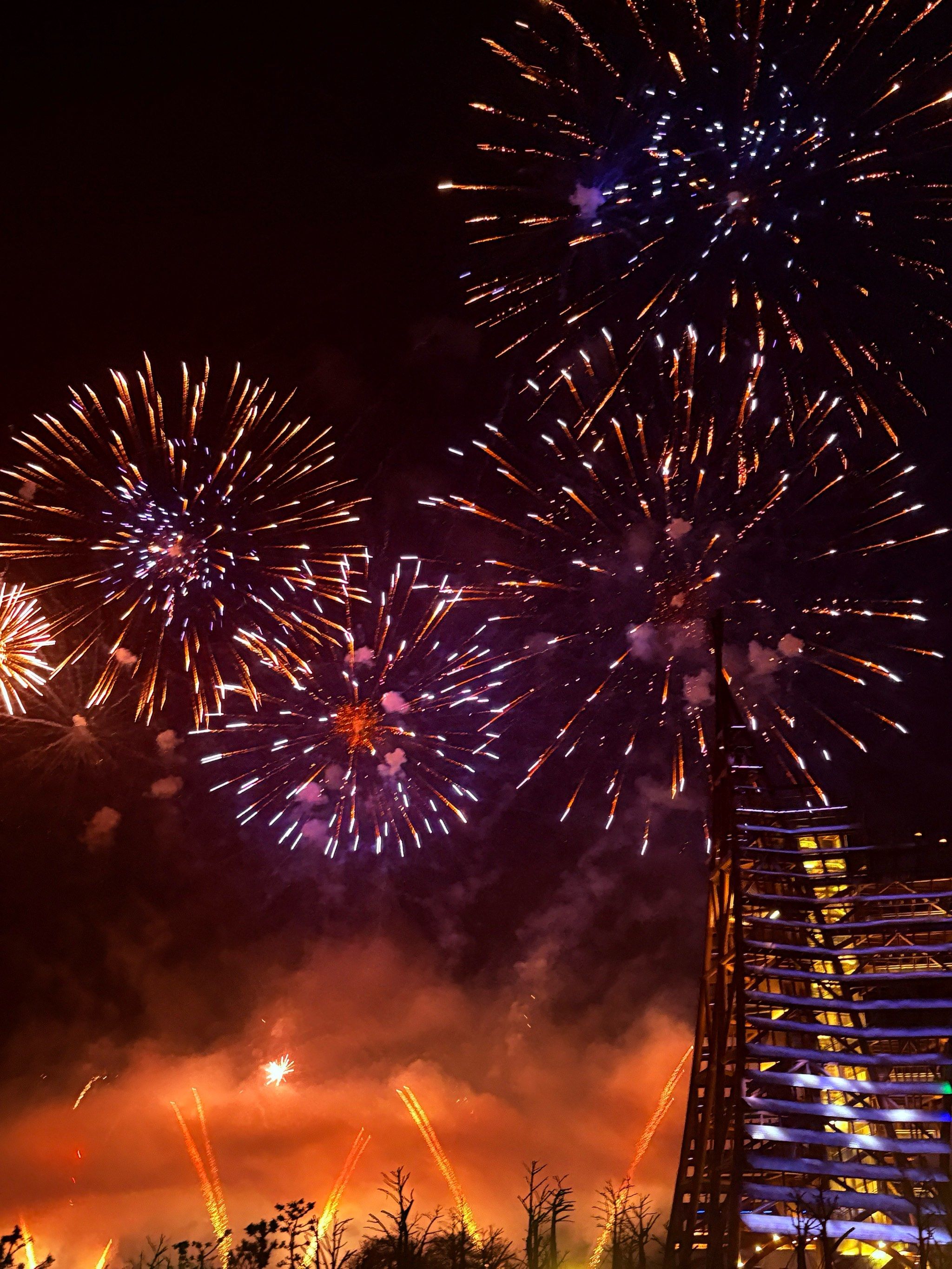 烟花夜 炫彩绽放