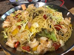 蒜油阿拉斯冰虾意粉-小火花·干式熟成牛排馆Spark SteakHouse(剑桥郡店)