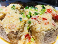 蒜香香炸臭豆腐-烎记烧烤(蓝天花园店)