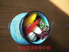 特选壶渍带骨牛排-炎蔵牛舌烤肉