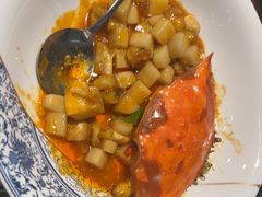 梭子蟹炒年糕-山外山·林语花园餐厅