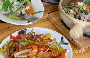 Pan-fried Pork Belly and Liver Sausage