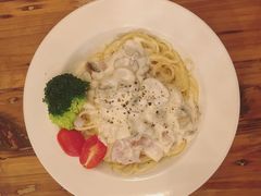 蘑菇培根白汁意粉-西关84·History·Art·Cafe