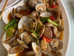 姜葱炒花甲-覃记海鲜美食餐厅