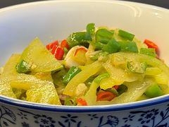 火腿肉炒青番茄-老馆子·建德菜·山肴鱼鲜(海威新界店)