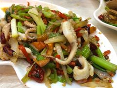 辣炒八爪鱼-覃记海鲜美食餐厅