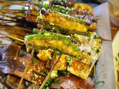 青椒虾滑-为民烧烤吧.自贡爆炒菜(收录10年好店)