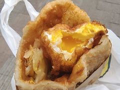 -小红车炸蛋葱油饼