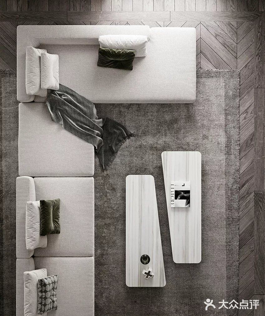 精致的简约230㎡灰色主题色的设计来体会一下舒适感吧