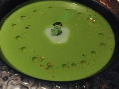 西葫芦瓜汤配扇贝刺身及黑鱼子酱-AZUL by FUEL蓝色·法式酒馆(琶醍店)