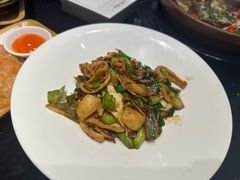 茭白炒鱿鱼-好兄弟郭巨海鲜(天一阁店)