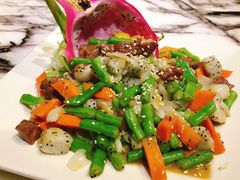 火龙果百合炒牛柳-上楼私房菜(院士路店)
