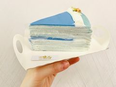 茉莉蝶豆花千层-一块儿·蛋糕定制店(吴兴店)