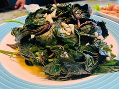 凉拌地瓜叶-老妈疙瘩汤·平价海鲜专门店·老威海菜(渔港路店)