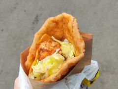 -小红车炸蛋葱油饼