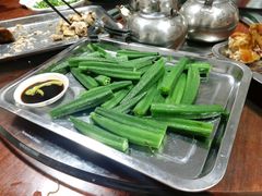 白灼秋葵-番禺大岗仙庙烧鸡(芳村店)