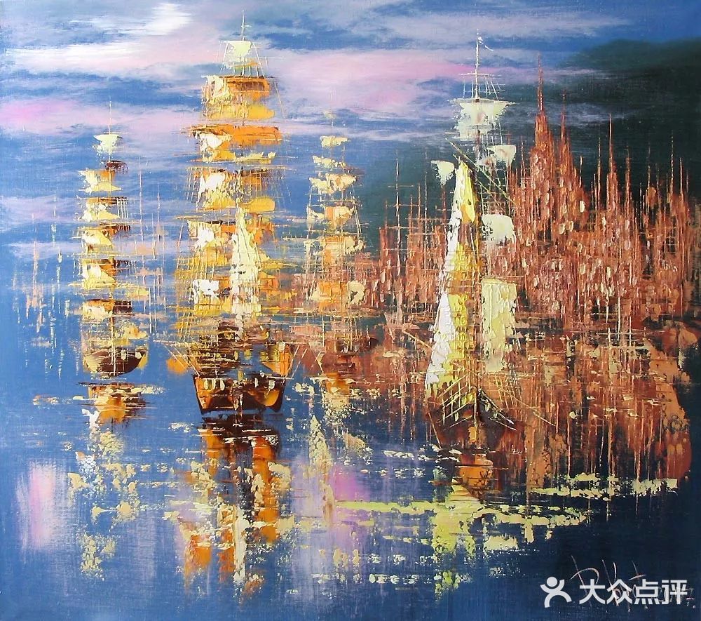 用刮刀作画，这位是高手！[礼花][礼花][礼花]