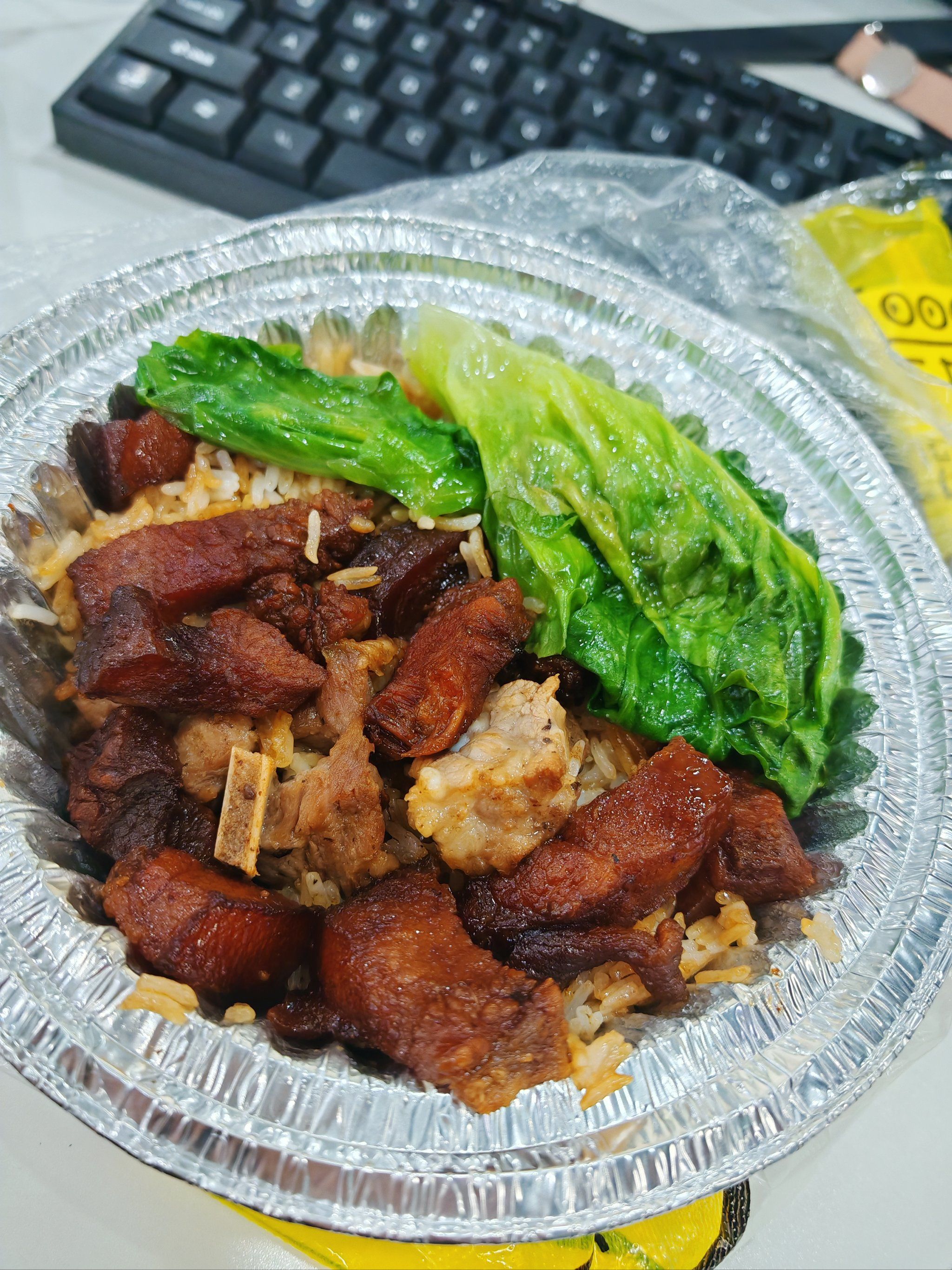 0元玩转这座城#排骨饭#煲仔饭#外卖打工人中午吃什么,不是猪脚饭臼乔