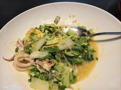 笔管鱼炒小白菜-开海·红岛海鲜虾水饺(石老人店)