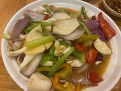 尖椒炒鱿鱼-洪大厨鸡煲(福田店)