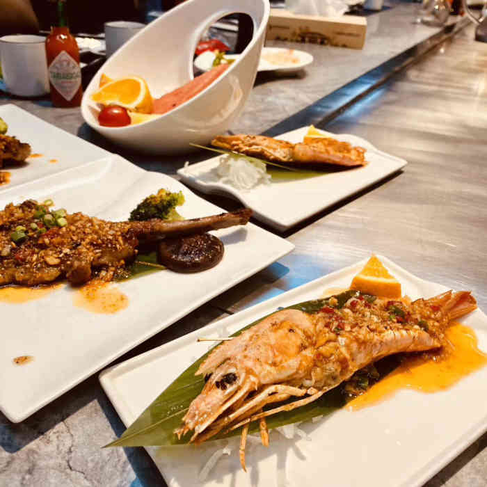 花匠日式铁板烧-"阿根廷大虾9315牛肉粒9315 牛小排就.