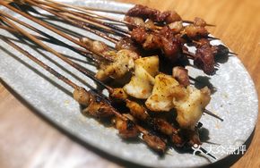 Grilled Beef Brisket Fat Skewers