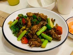 翠绿椒香爆牛蛙-火齐潮汕砂锅粥(五道口店)