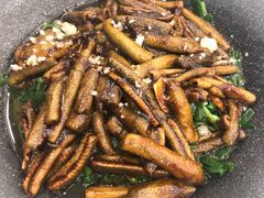 韭菜台炒鳝肚-怡园饭店-餐厅(四望亭店)