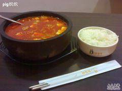 泡菜汤配米饭-正一味石锅拌饭(望京新世界店)