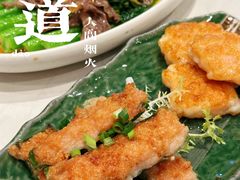 手打虾饼拼尖椒-常来小聚·广州非遗传承餐厅(高德置地店)