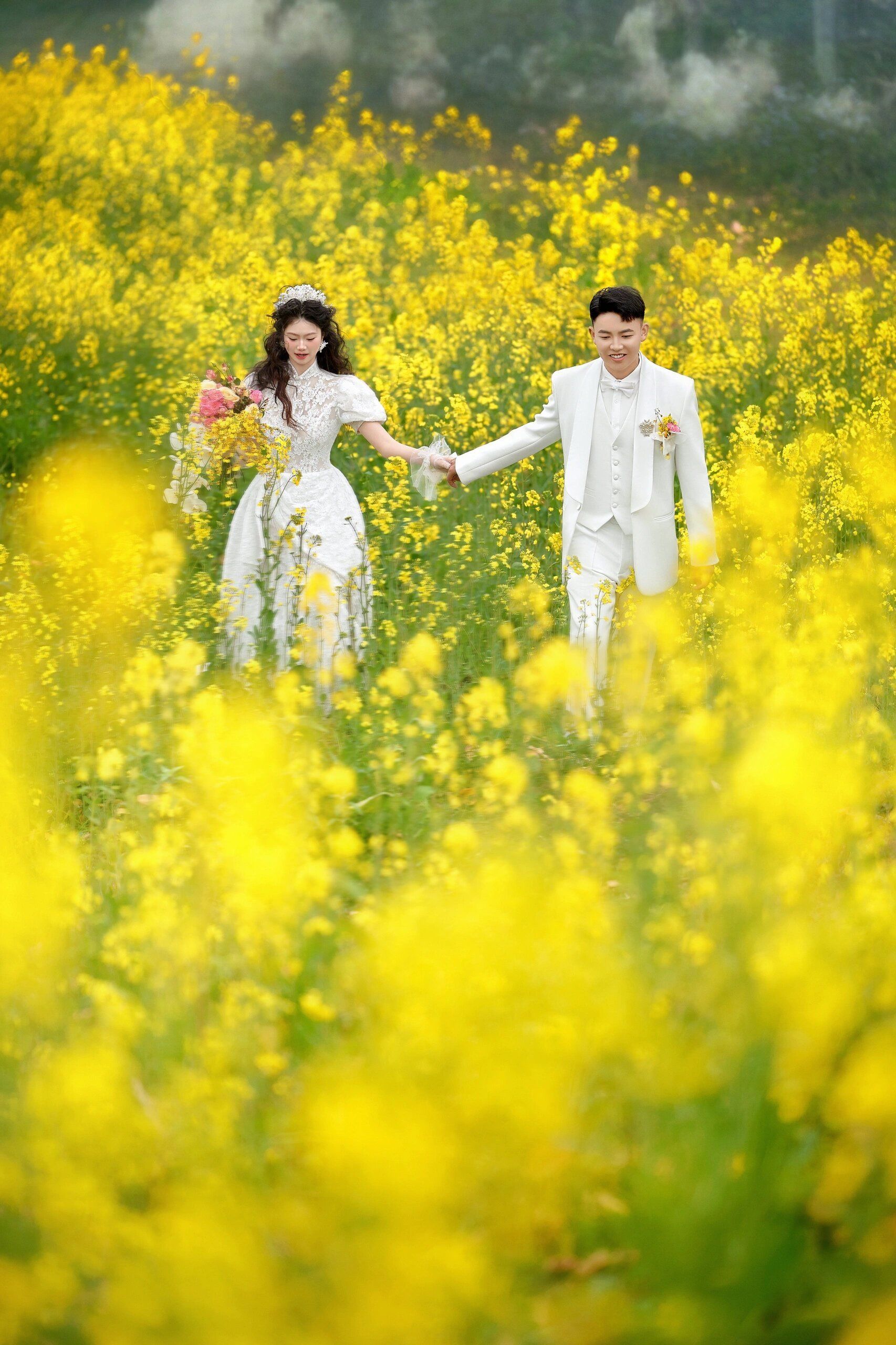 油菜花拍婚纱照|春日限定浪漫也太好看