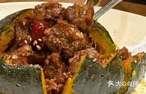 Baby Pumpkin Stewed with Tender Beef Steak