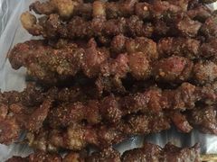 烤虾！新鲜，有弹性，QQ的，味道很好，糖醋排骨是我吃过最好吃的！-嗨牛味海鲜烧烤