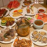 在钱小奴，用💰100就能get海鲜自由‼️平价海鲜自助就服它🤩