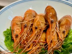 熟醉沼虾拼鲜蔬-杭州西湖柳莺里酒店·闻莺厅