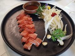 三年金钱火腿配大理手撕乳扇-泓0871臻选云南菜·味庄