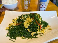 沙葱炒鸡蛋-东顺全羊坊烧烤炒菜莜面(张北店)