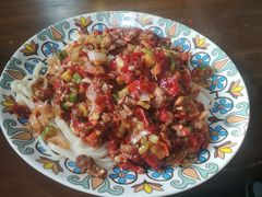 辣皮子滚刀肉拌面-歹歹的加个面过油肉拌面