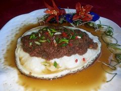 豆酥蒸鳕鱼-伍月花酒楼