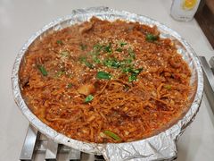 烤酸菜五花肉-釜山美食韩国炸酱面(长大店)