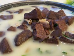 韭菜鸭血鹅肠-怡园饭店-餐厅(四望亭店)