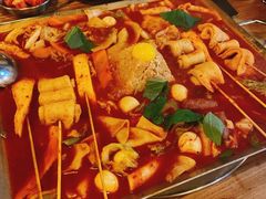 鱼饼火山炒年糕-包装马车·韩国料理·포장마차