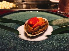 火焰黑鲍配海胆-岩也·日料与酒(龙岗天安云谷店)