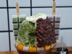抹茶生乳かき氷-WONDER ICE 萬得冰田(建設路总店)