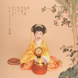 -后宫·古装汉服京剧儿童亲子全家福摄影