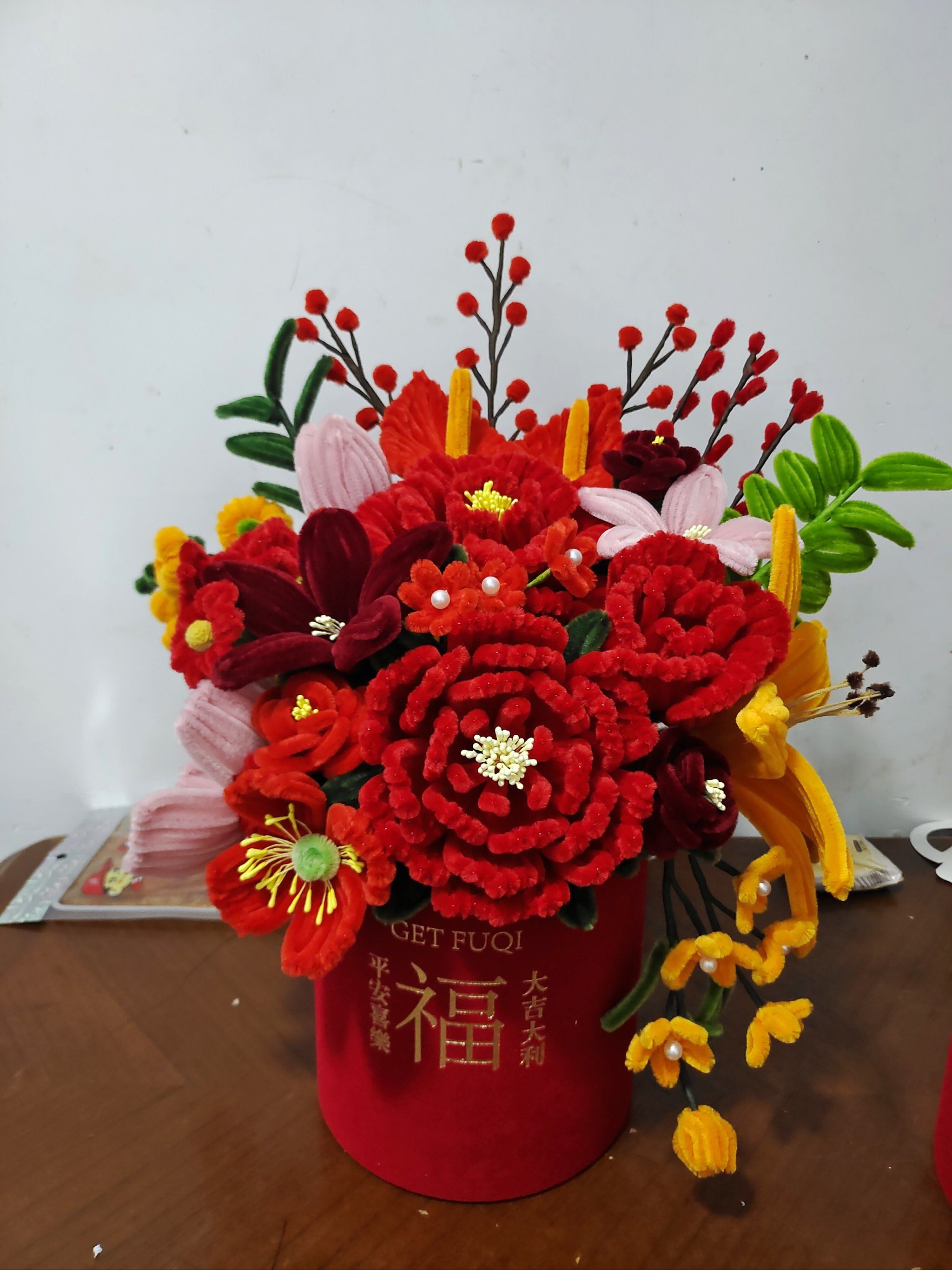 自己制作的花
