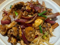 青椒肉丝+牛蛙-圳兴面王·拌川·特色炒面(福田车公庙店)