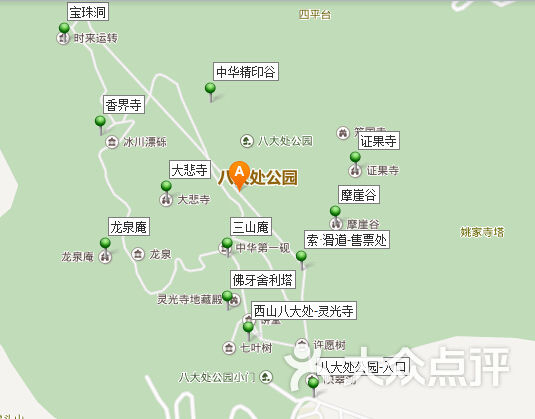 北京八大处地图图片